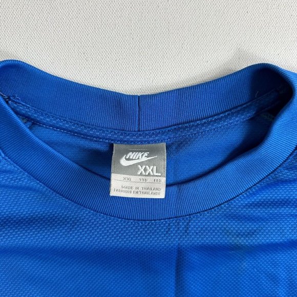 Vintage Y2K Nike Gray Tag Crewneck Pullover Active Sweatshirt Mens Size 2XL Blue - Picture 7 of 9